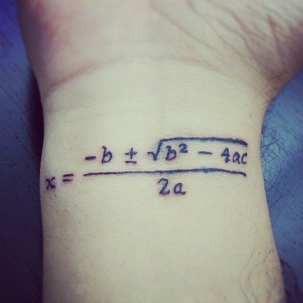 Math Formula Equation Tattoo On Wrist
