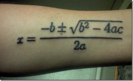 Math Quardratic Formula Equation Tattoo On Forearm