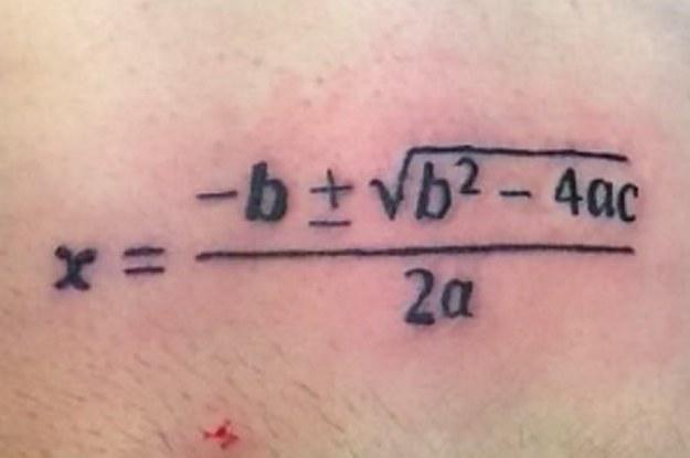 Math Quardratic Formula Tattoo