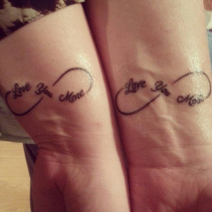 Mom Daughter Infinity Matching Tattoos On Wrists