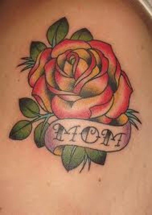 Mom Rose Tattoo