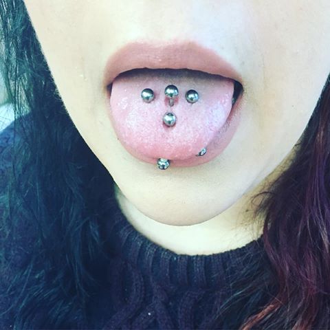 Multiple Tongue Piercing For Women