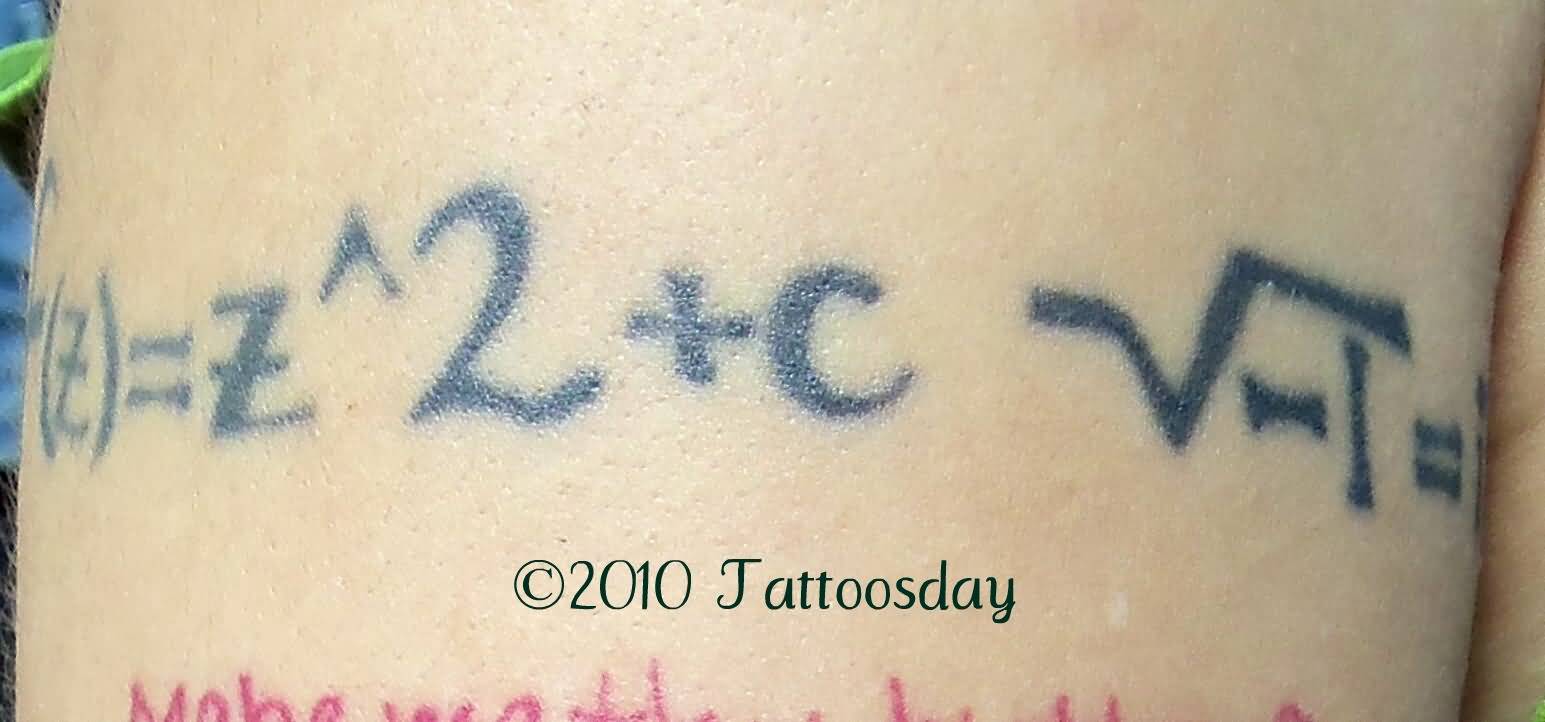 Nice Equation Tattoo