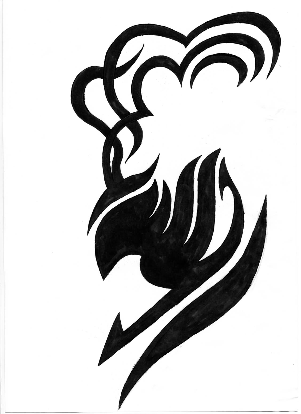 Nice Fairy Tail Symbol Tattoo Stencil