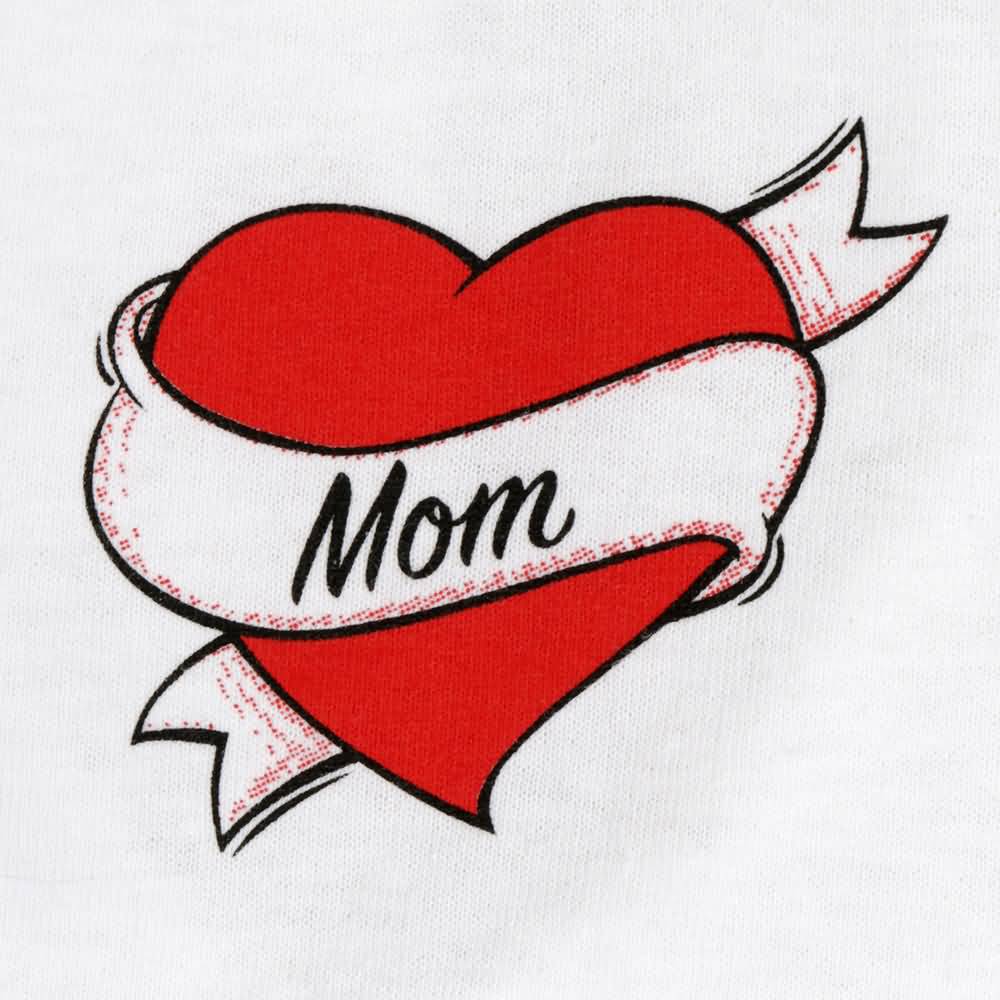 Nice Love Mom Tattoo Stencil