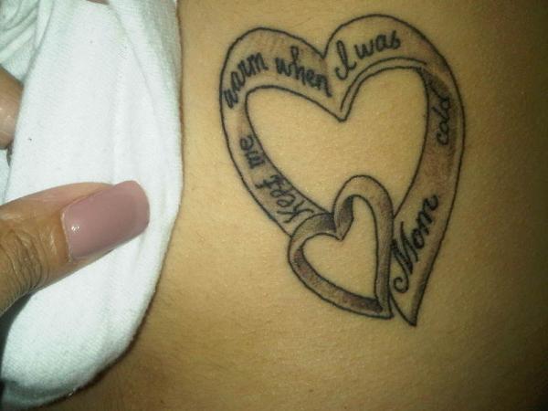 Nice Mom Daughter Hearts Tattoo