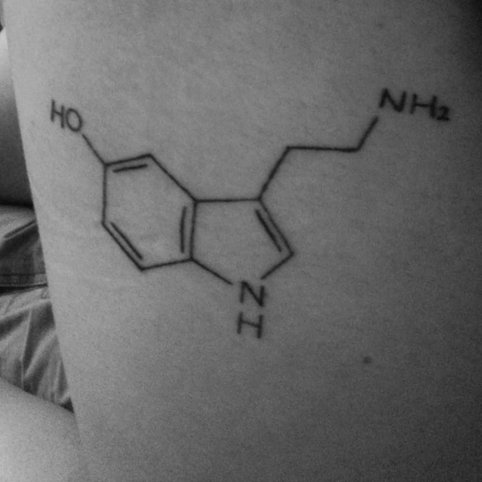 Nice Serotonin Chemistry Equation Tattoo