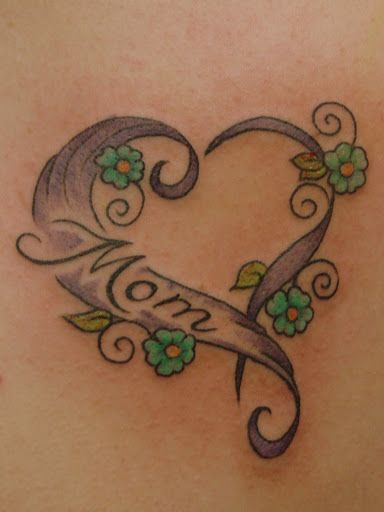 Nicely Designed Mom Heart Tattoo
