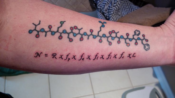 Physics Drake Equation With Diagram Tattoo On Forearm