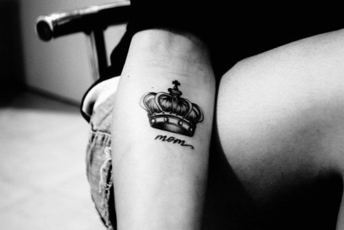 Queen Mom Tattoo On Forearm