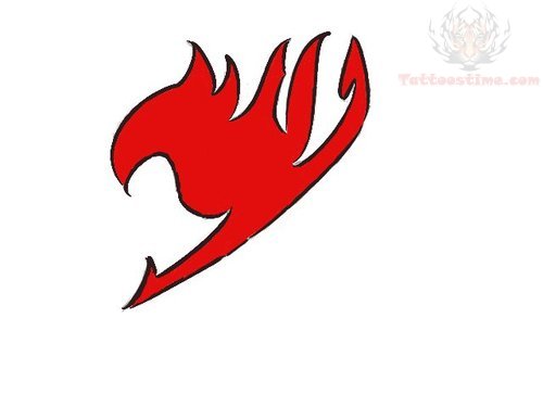 Red Fairy Tail Tattoo Design