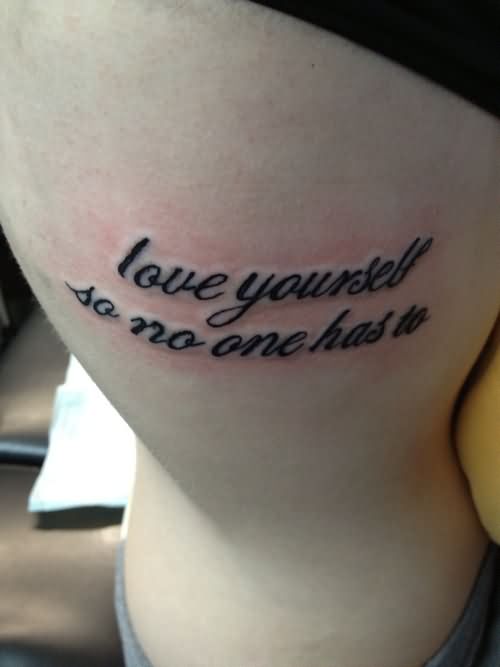 Self Love Quote Tattoo