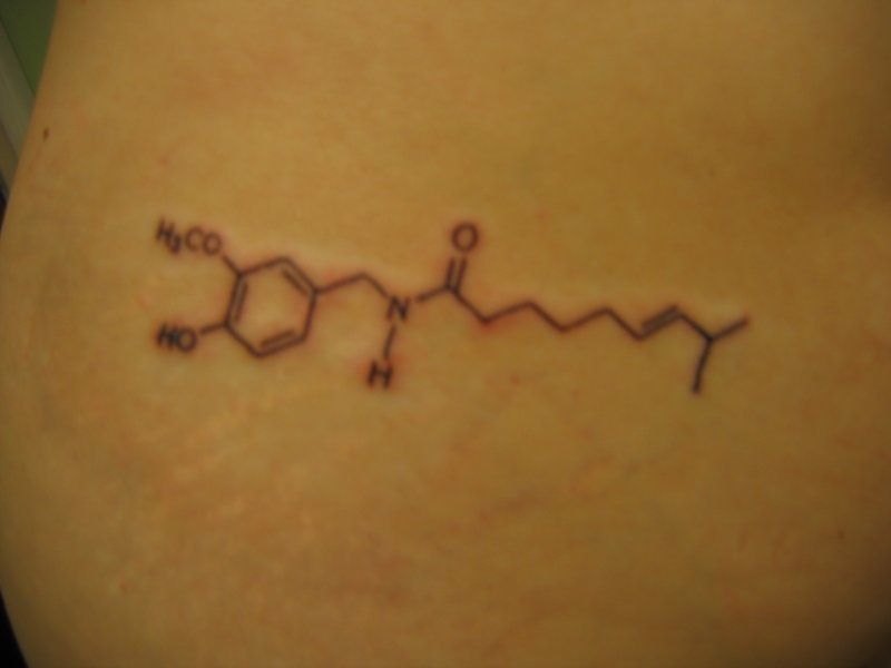 Simple Chemistry Molecule Equation Tattoo