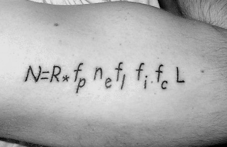 Simple Drake Equation Tattoo On Forearm By Deadloser13