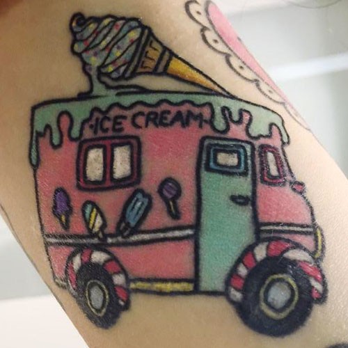 Simple Ice Cream Truck Tattoo