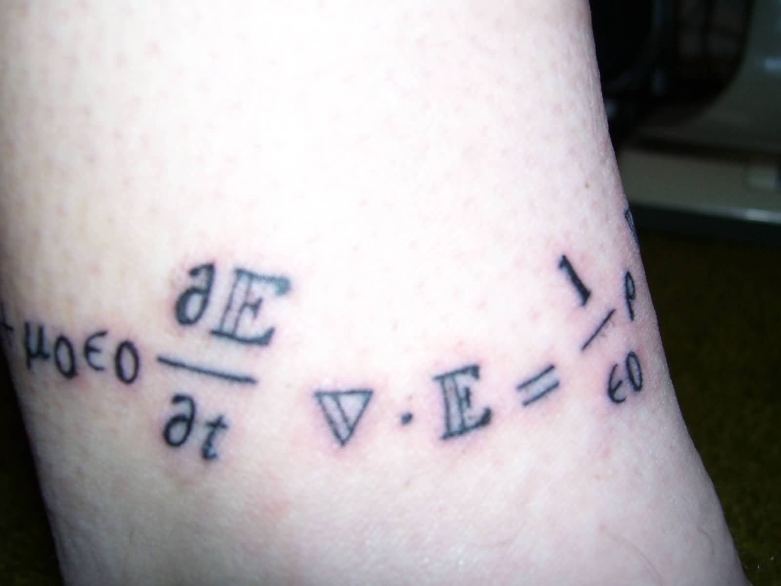 Simple Maxwell Equation Of Math Tattoo