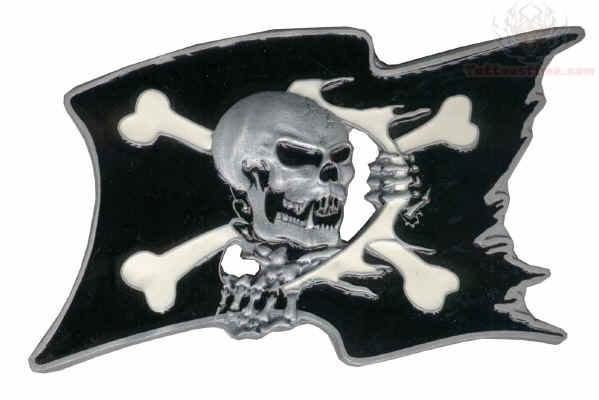 Skull Pirate Flag Tattoo Design