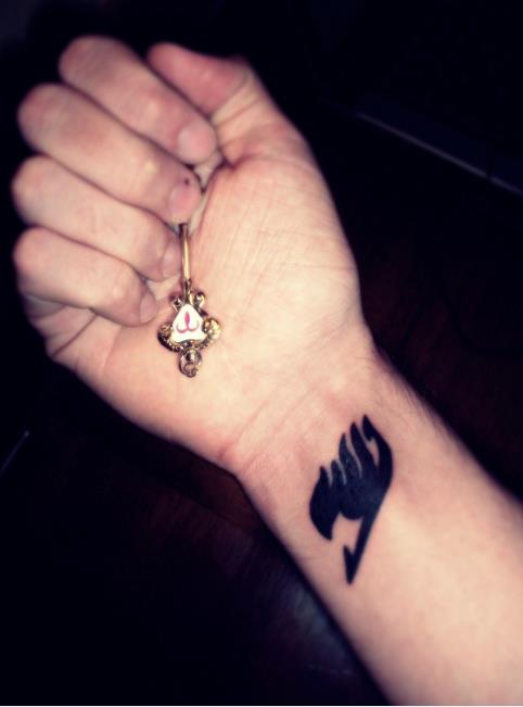 Small Fairy Tail Tattoo On Wrist By PrueMarvell