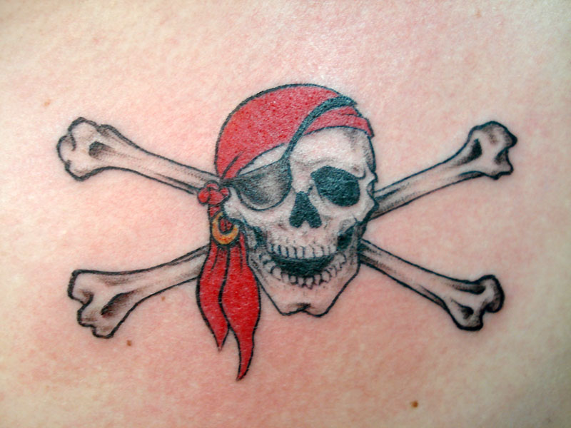 Small Jolly Roger Tattoo By NelsonMandingo