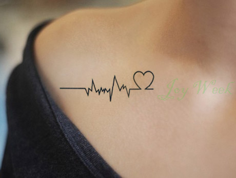 Small Love Life Tattoo On Collar Bone For Girls
