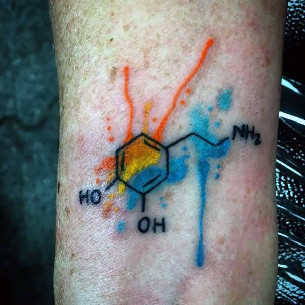 Serotonin Chemical Structure Tattoo