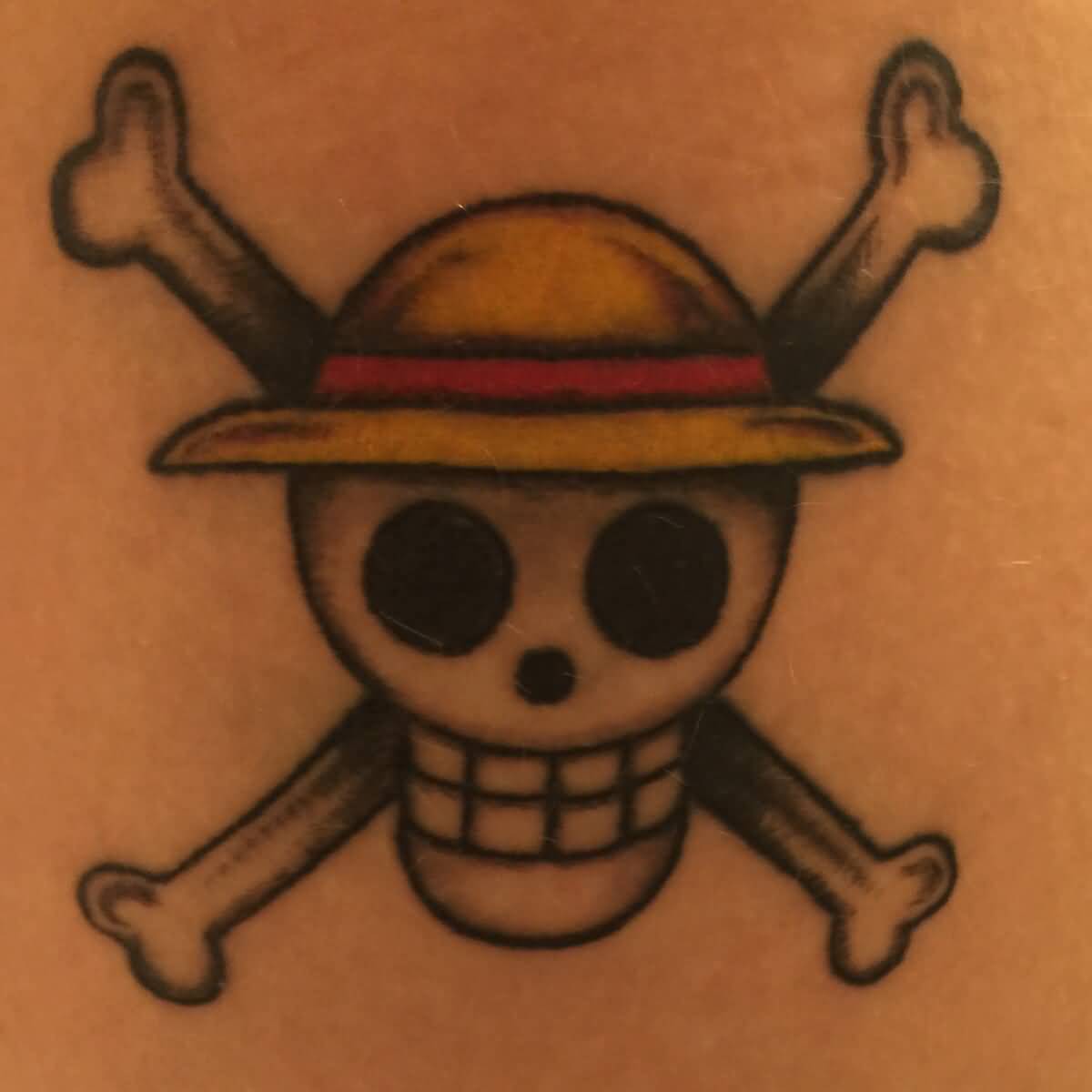 Straw Hat Jolly Roger Tattoo By Melissa Ebeling