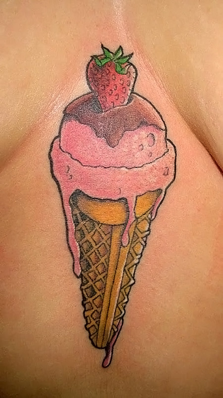 Strawberry Ice Cream Tattoo