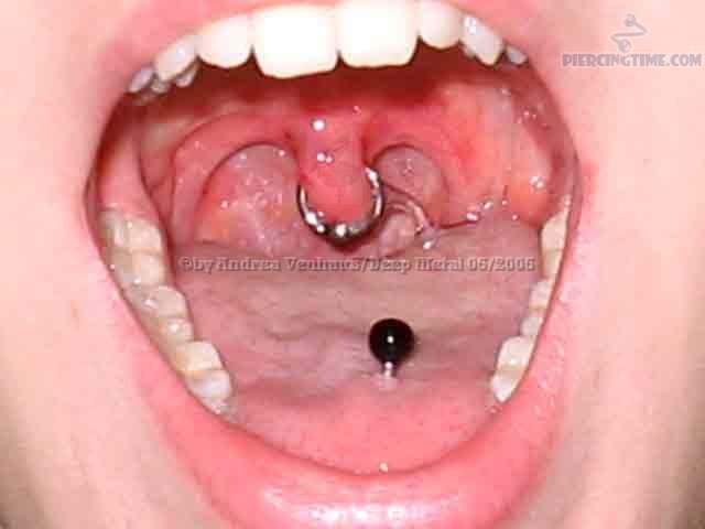 Uvula And Oral Tongue Piercing For Girls