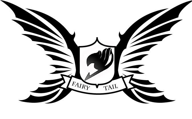 Winged Fairy Tail Symbol Shield Tattoo Design