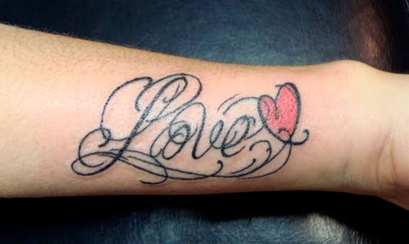 Tattoo Of Love On Wrist - 55 Trendy Faith Hope Love Tattoos You Must