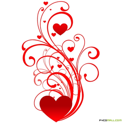 Wonderful Red Love Tattoo Design