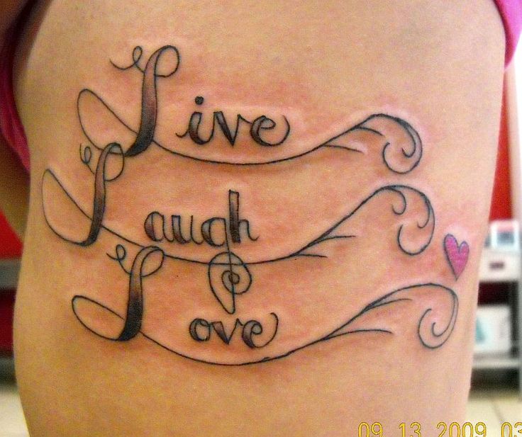 Wonderfuly Designed Live Laugh Love Tattoo