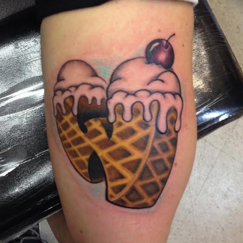Wu Tang Ice Cream Cone Tattoo By Luke Baxter