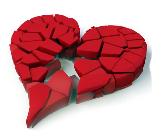 3D Broken Heart Picture