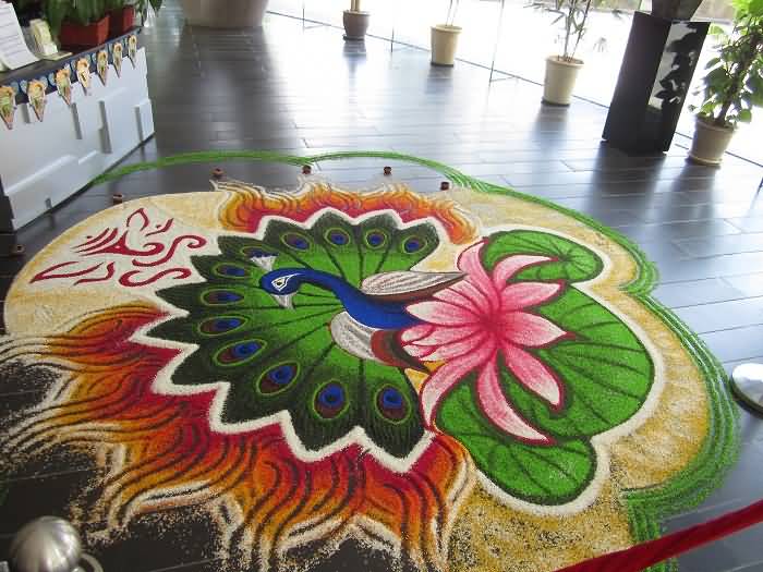 Adorable Rangoli Design For Independence Day