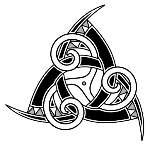 Amazing Horns Of Odin Tattoo Stencil