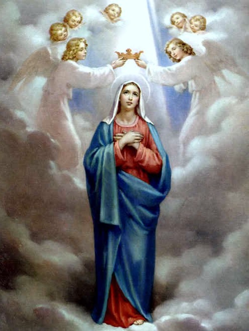 Angels Welcoming Mary Into Heaven Happy Feast Of Assumption