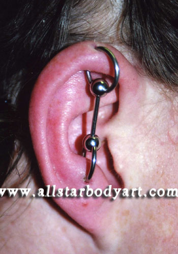 Anti Tragus To Helix Ear Project Piercing
