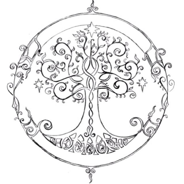 Attractive Celtic Tree Of Life Tattoo Design