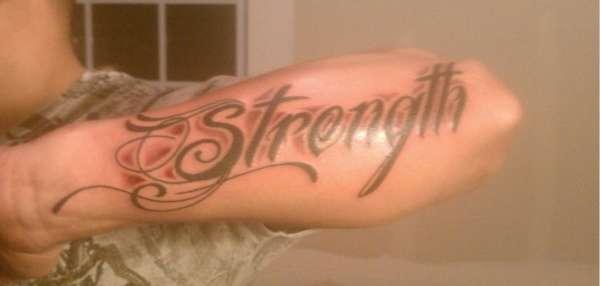 Awesome Strength Tattoo On Arm Sleeve