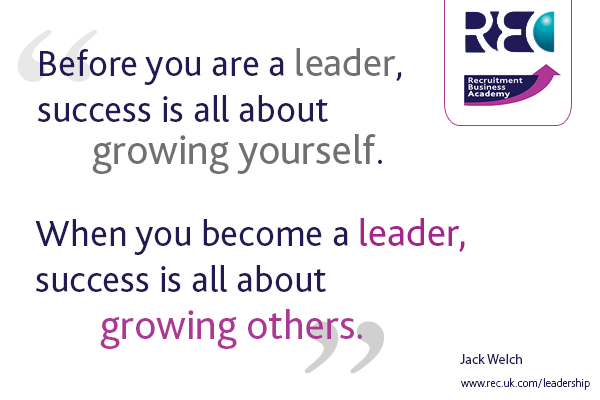 Before you are a leader, success is all about growing yourself. When you become a leader, success is all about growing others - Jack Welch