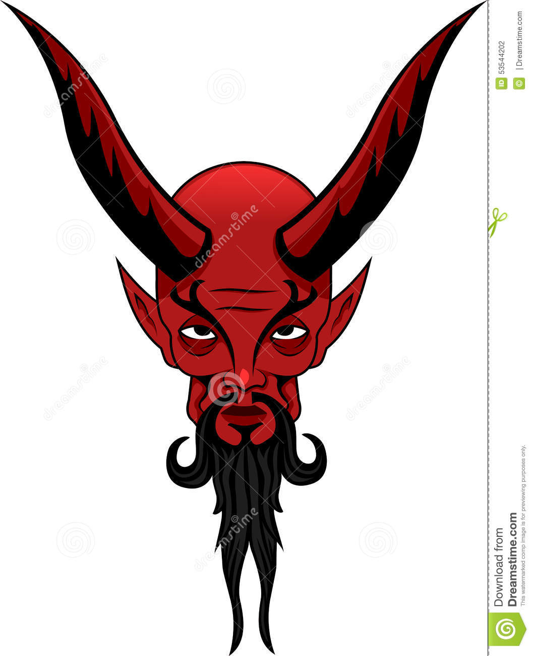 Big Horns Of Satan Tattoo Design