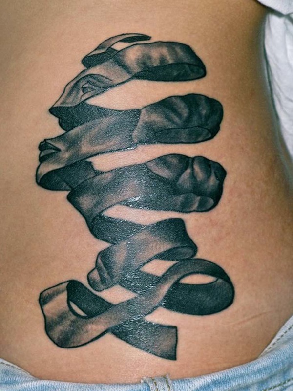 Black And Grey Escher Rind Illusion Tattoo By Jeremy Lifsey