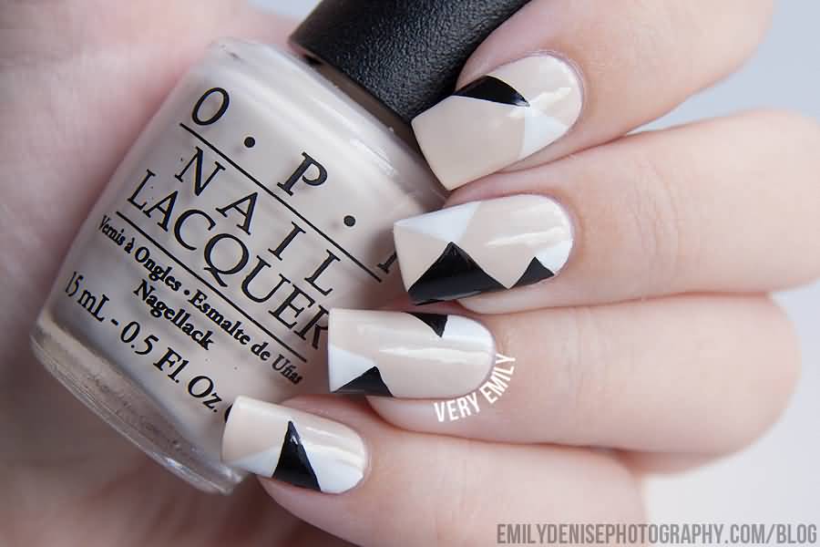 1. Black and White Marble Nail Art - wide 6