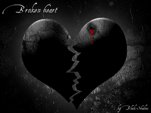 Black Broken Heart Picture