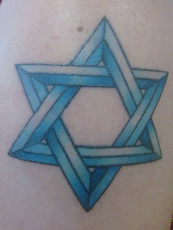 Blue Star Of David Tattoo