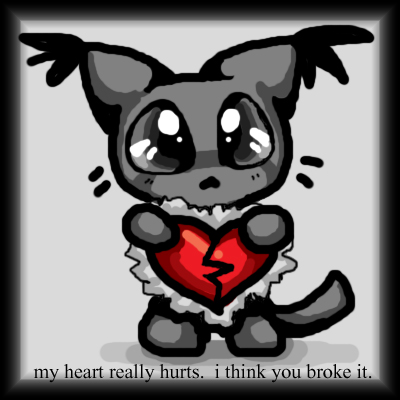 Broken Heart Crying Cat Picture