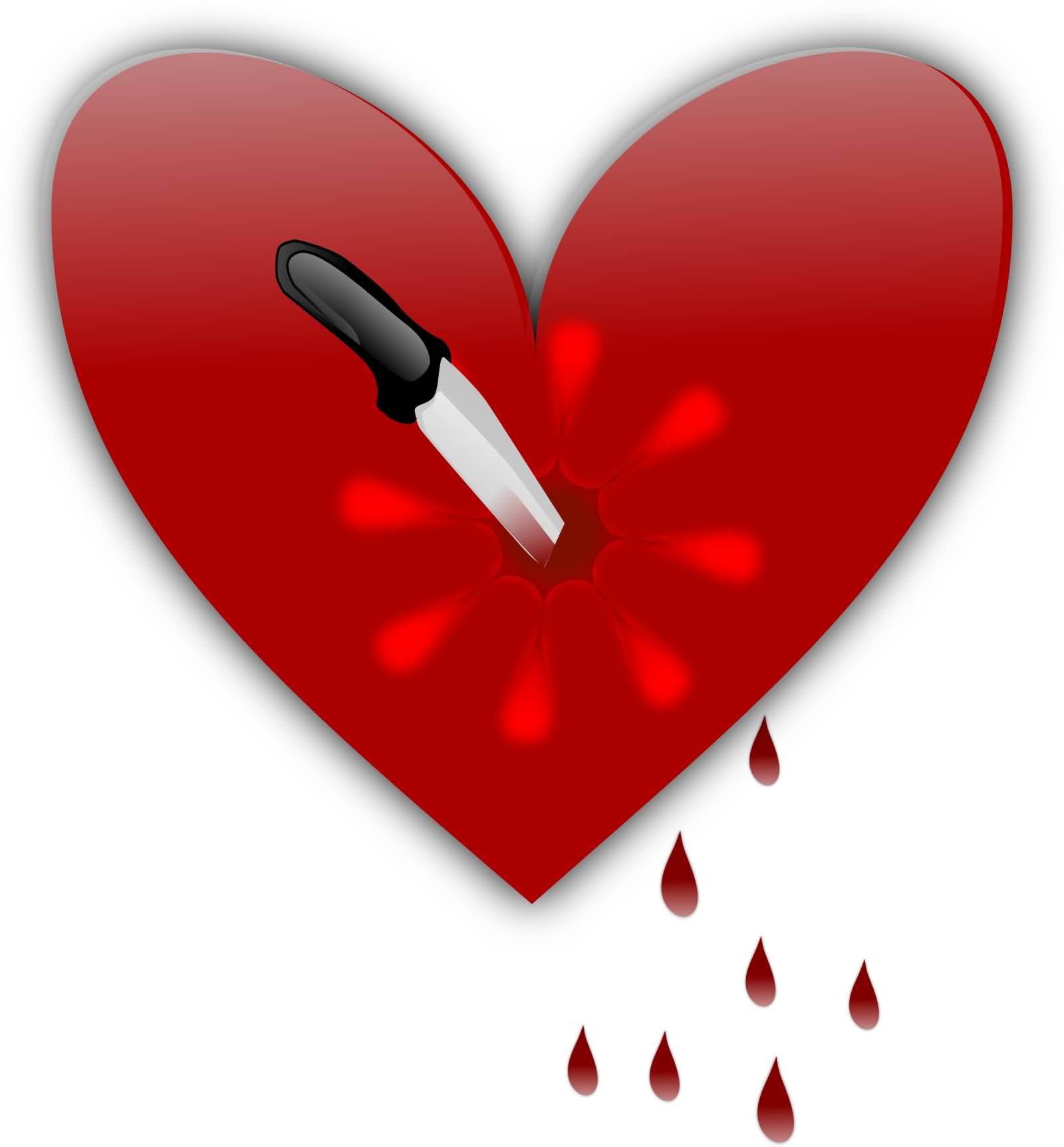 Broken Heart With Knife