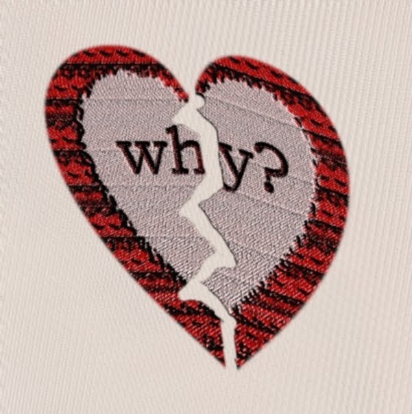 Broken Heart With Why Text Picture