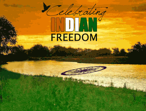 Celebrating Indian Free Happy Independence Day Of India